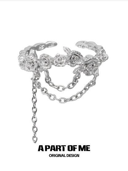 Snow Rose Chain Ring