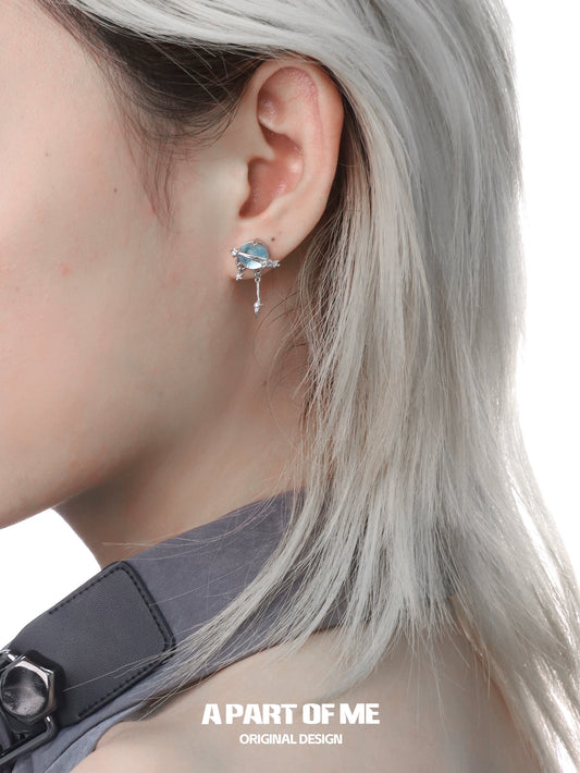Wisdom Blue Crystal Ear Cuffs