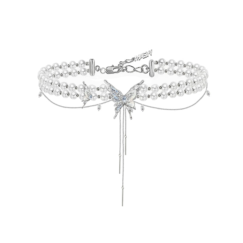 Butterfly Dance Pearl Choker