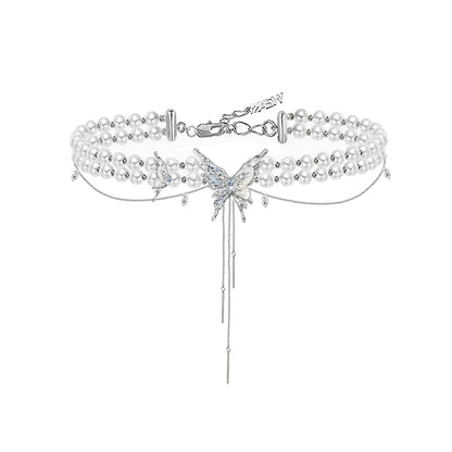 Butterfly Dance Pearl Choker