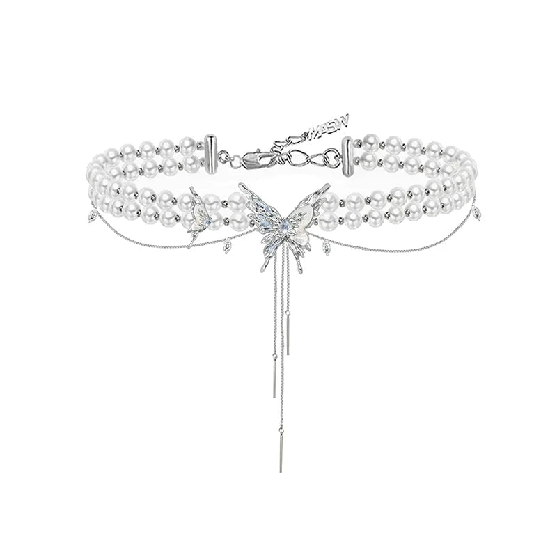 Butterfly Dance Pearl Choker
