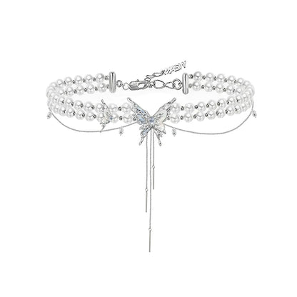 Butterfly Dance Pearl Choker