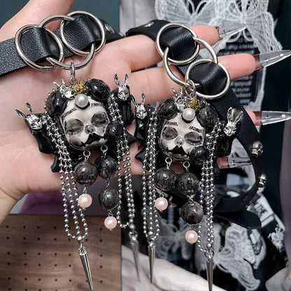 Choker - Original Necklace Butterfly Doll Handmade Niche Gothic Diablo Heavy Metal Punk Collar Choker