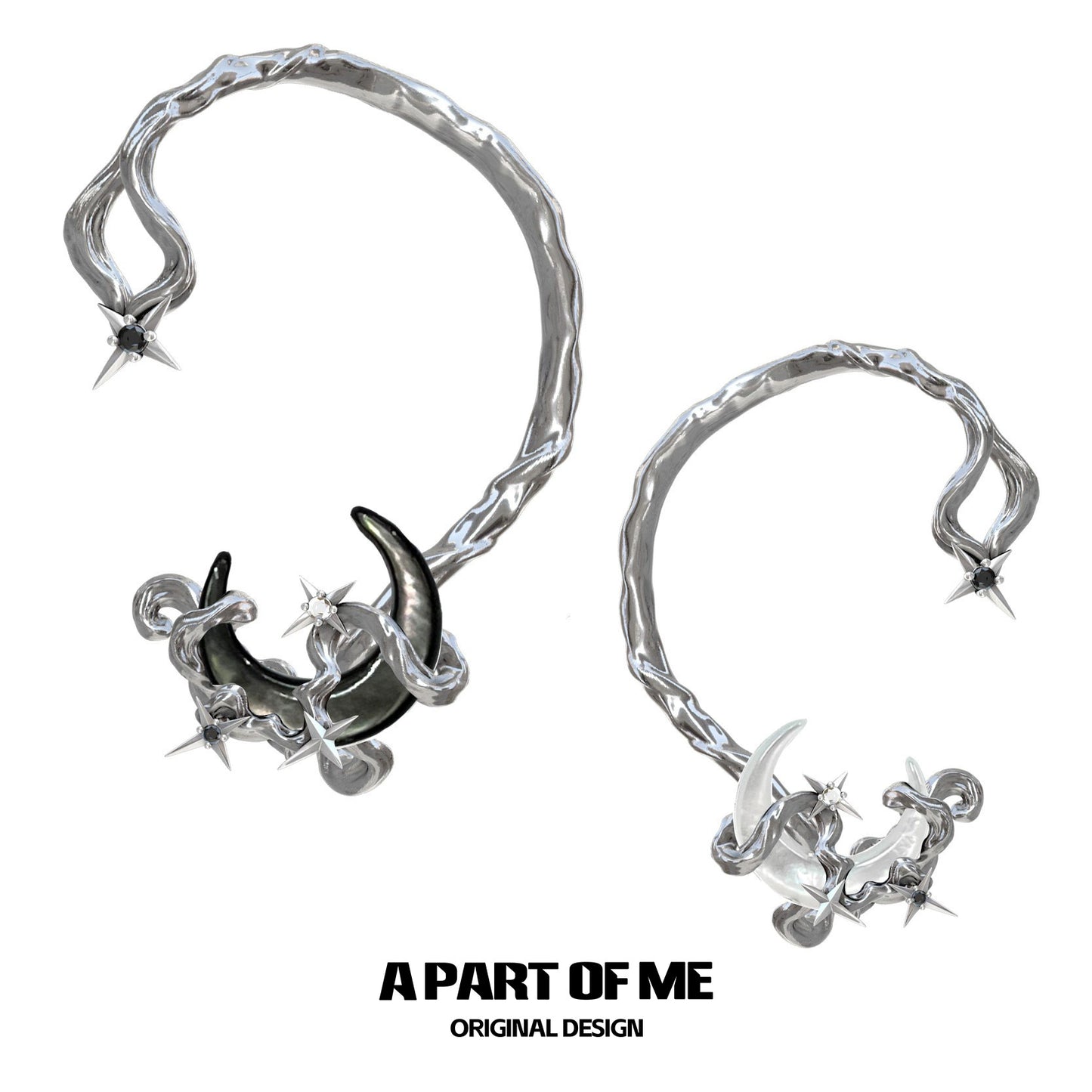 Moon Dream Silver Ear Clip