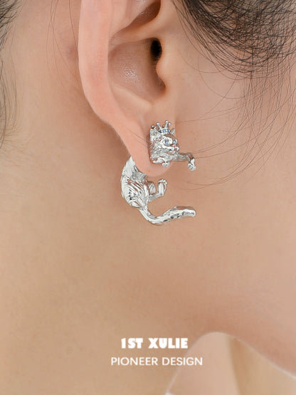 Y2K Rebel Wildcat Cat Earrings