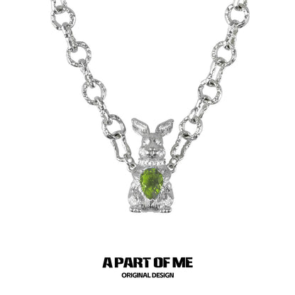 Diamond Rabbit Pendant Necklace