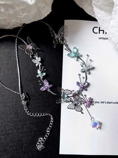 "Drunk Butterfly" Hollow Necklace