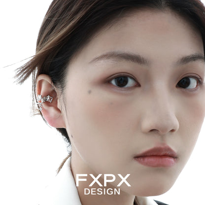 Shattered Prism Zircon Ear Clip