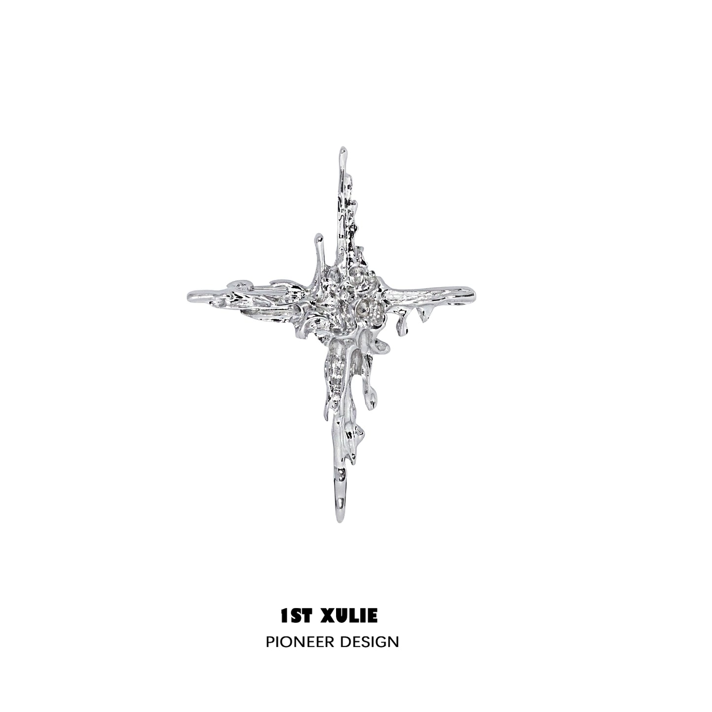 Winter Starry Polaris Silver Brooch