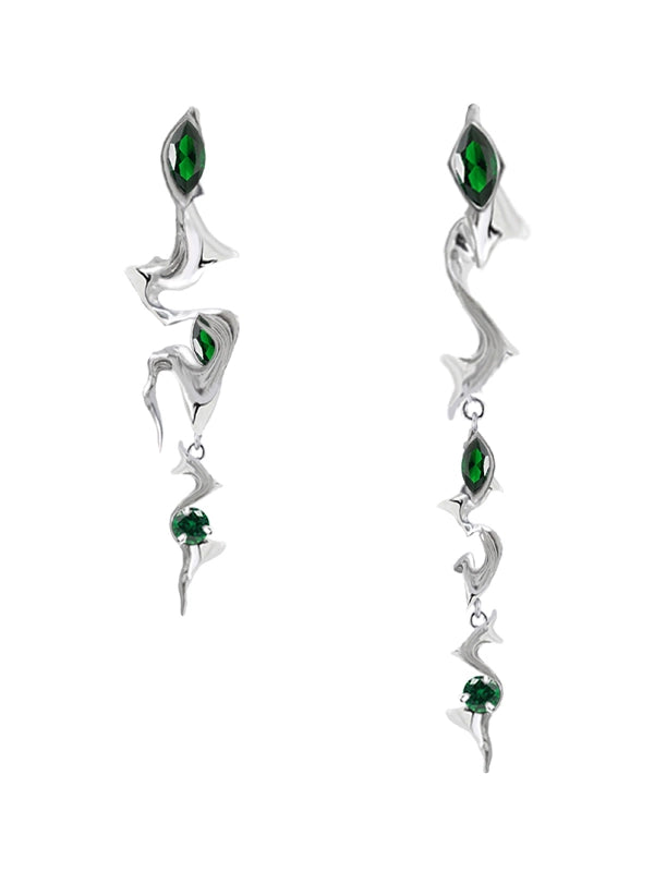 Snake Asymmetrical Punk Earrings