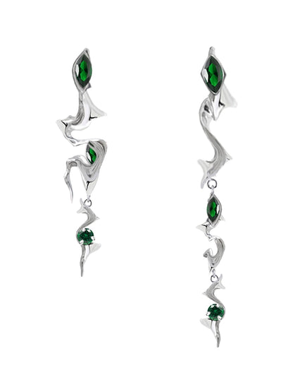 Snake Asymmetrical Punk Earrings