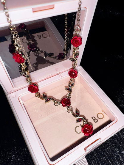 "Dark Night Red Rose" Bracelet