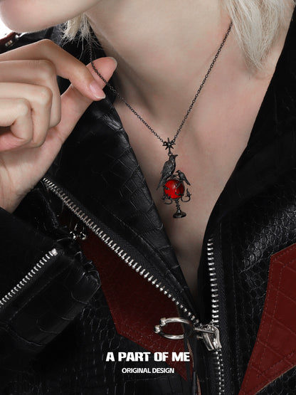 Crow Candlestick Pendant Necklace