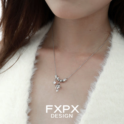 Metal Aesthetic Mushroom Necklace