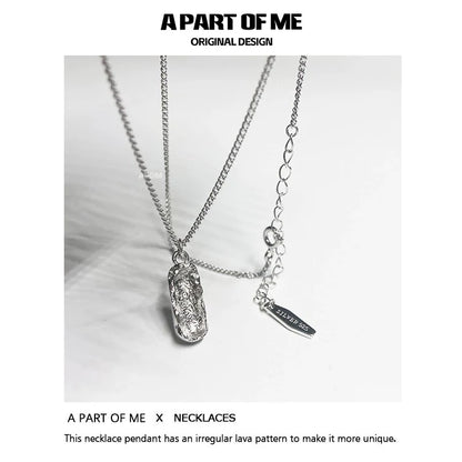 Industrial Tinfoil Texture Necklace