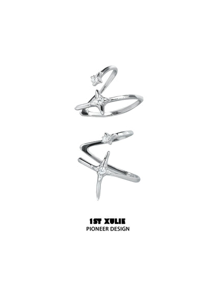Celestial Track Zircon Ear Clips