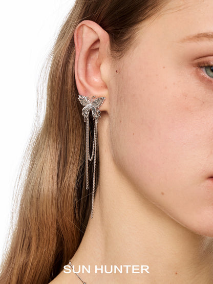 Madame Butterfly Tassel Ear Cuffs