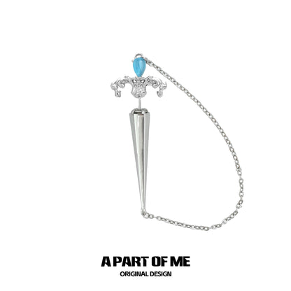 Crying Sword Piercing Stud Earrings