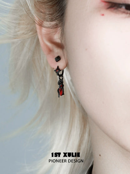 Gothic Dark Snake Removable Earrings