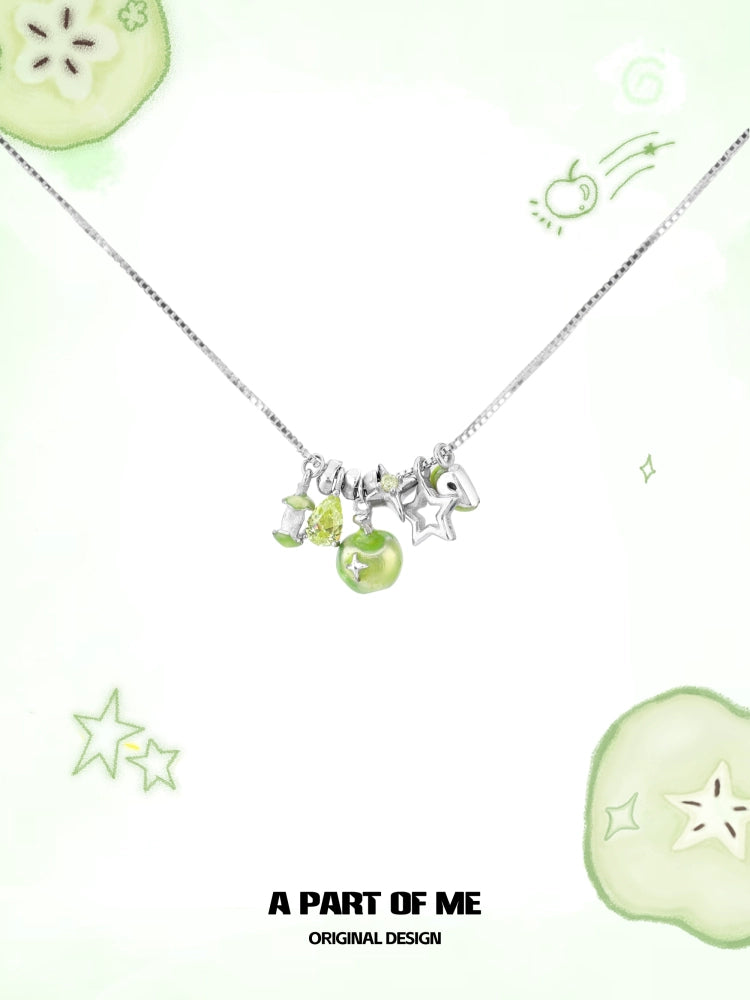 Green Apple Star Necklace