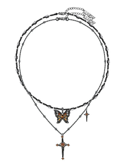 Starlight Brown Butterfly Necklace