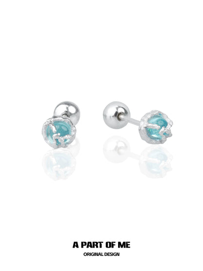 Icy Whisper Blue Mini Earrings
