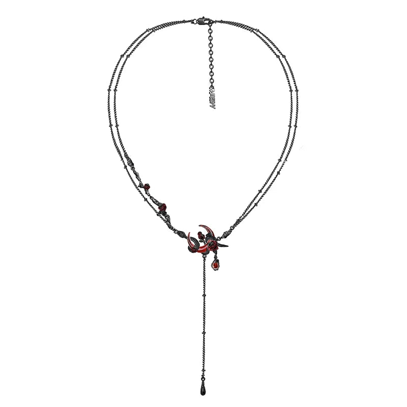 Blood Moon Fringe Choker