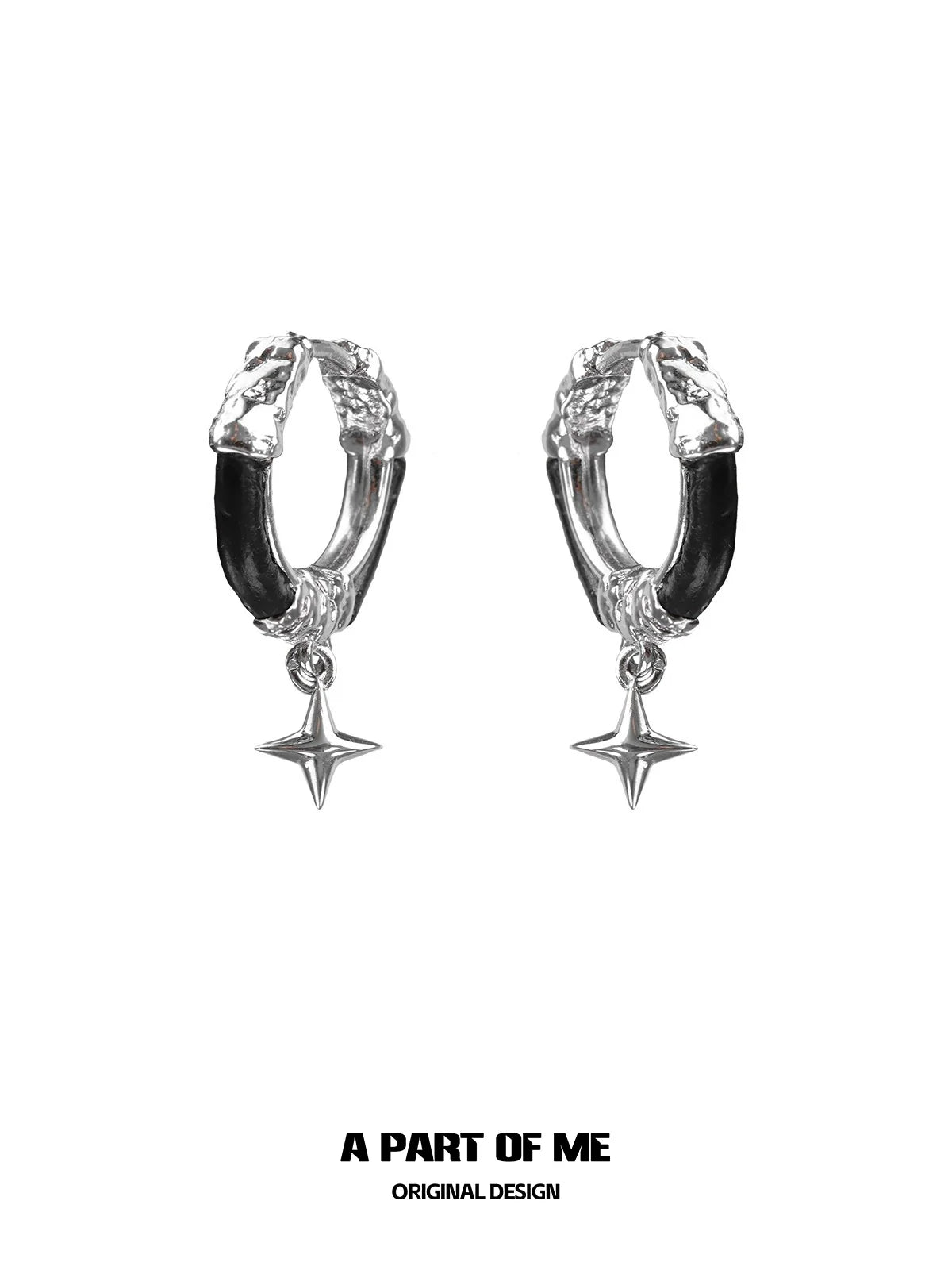Midnight Star Leather Earrings