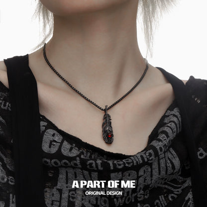 Dark Angel Feather Necklace