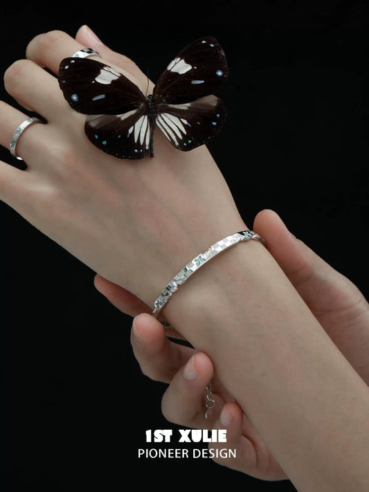 Dreamy Blue Butterfly Silver Bracelet