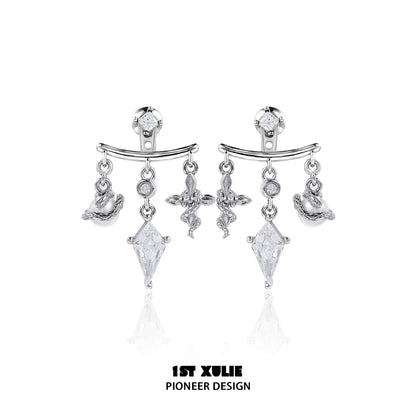 Y2K Midnight Viper Snake Earrings