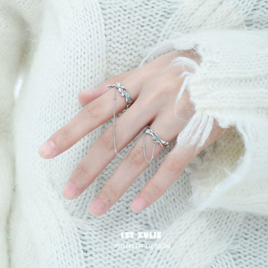 Ocean Secrets Chain Double Ring