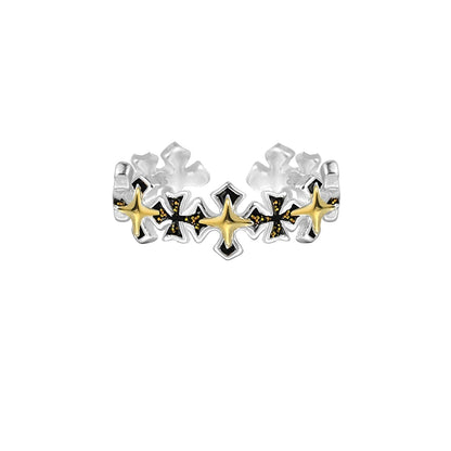 Retro Black Gold Ring