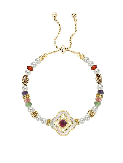 Colorful Clover Vintage Bracelet