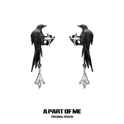 Guardian Raven Earrings