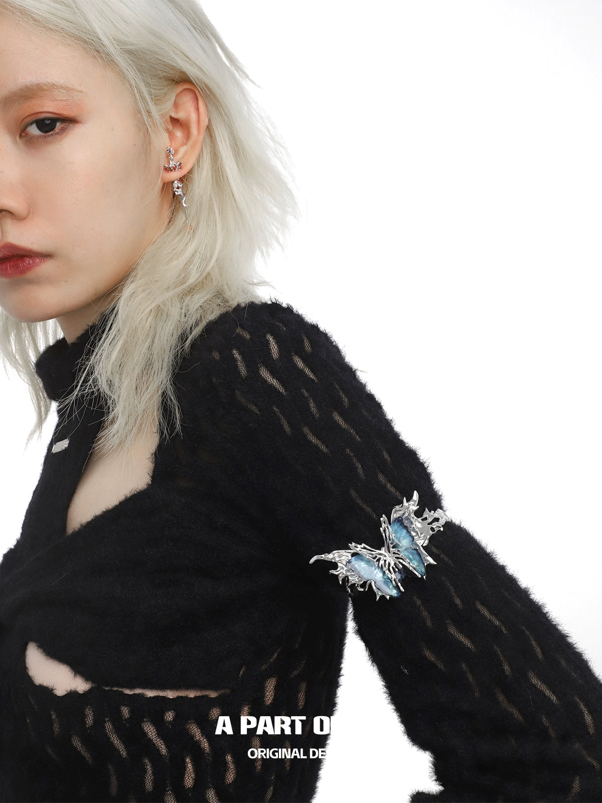 Rose Sword Piercing Earrings