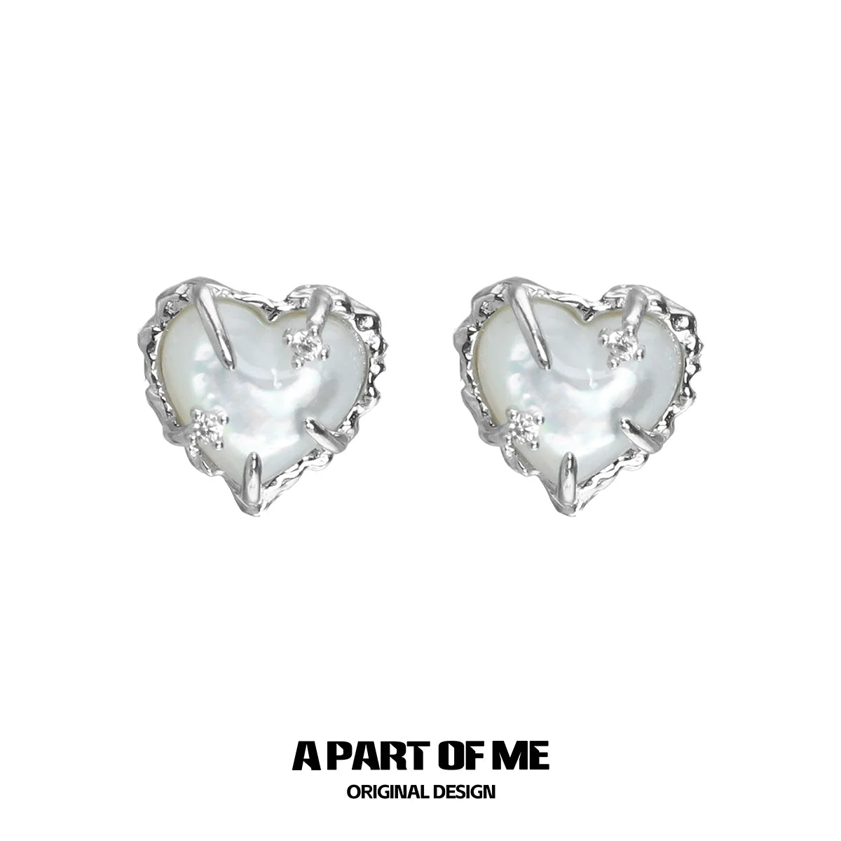 White Butterfly Love Stud Earrings