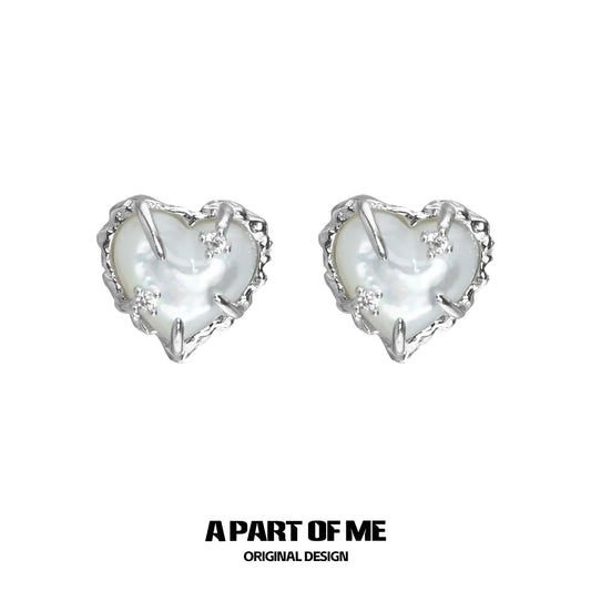 White Butterfly Love Stud Earrings