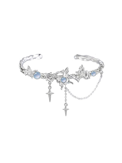 Moonstone Butterfly Tassel Bracelet