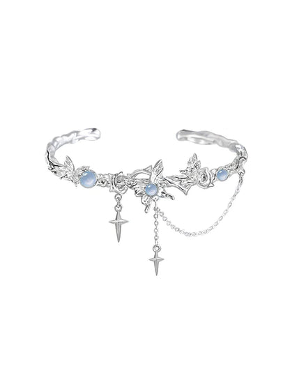Moonstone Butterfly Tassel Bracelet
