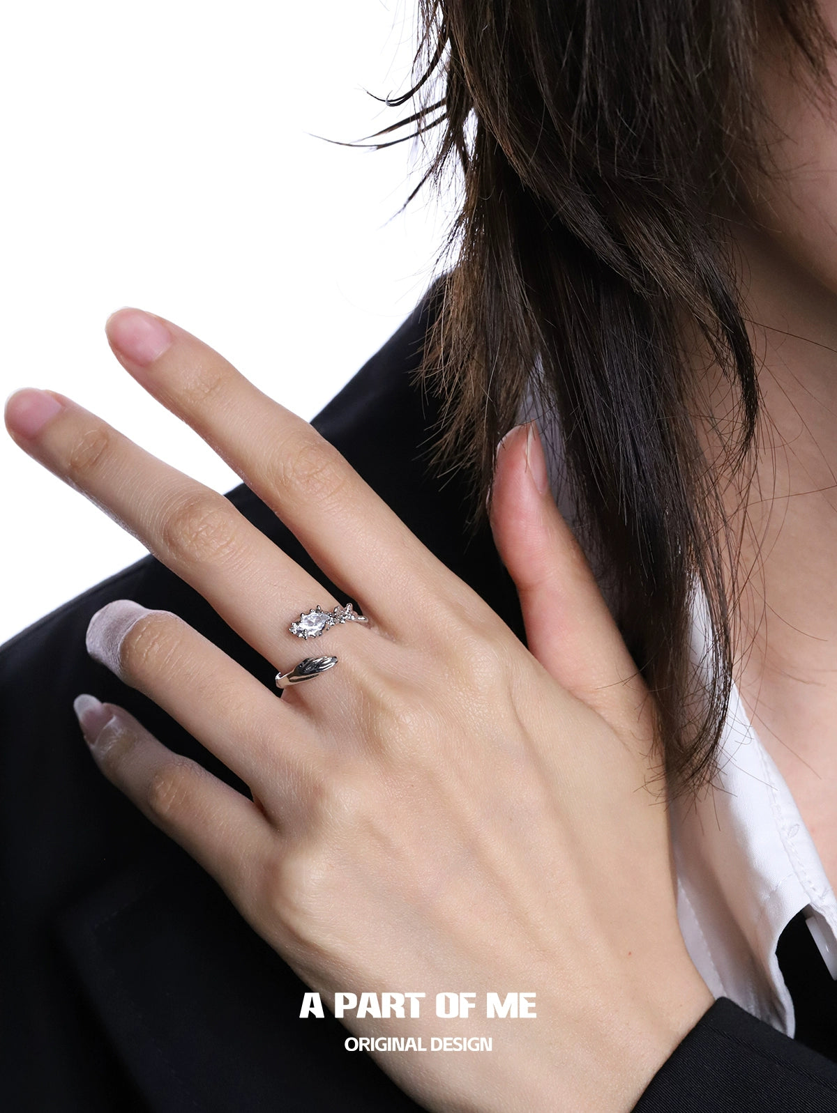 Snake Diamond Silver Ring
