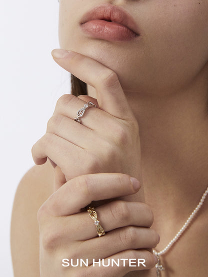 Lace Shimmer Love Ring