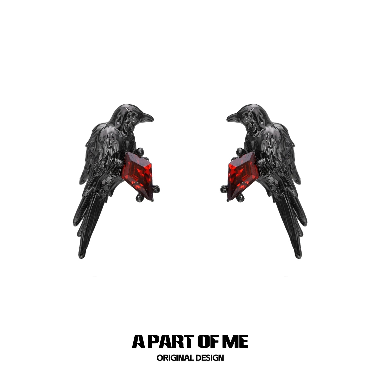 Dark Raven Edgy Earrings
