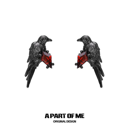 Dark Raven Edgy Earrings