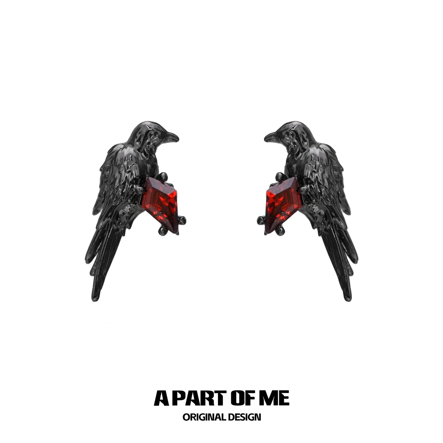 Dark Raven Edgy Earrings