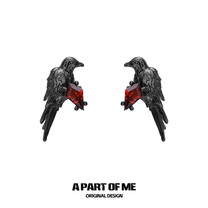 Dark Raven Edgy Earrings