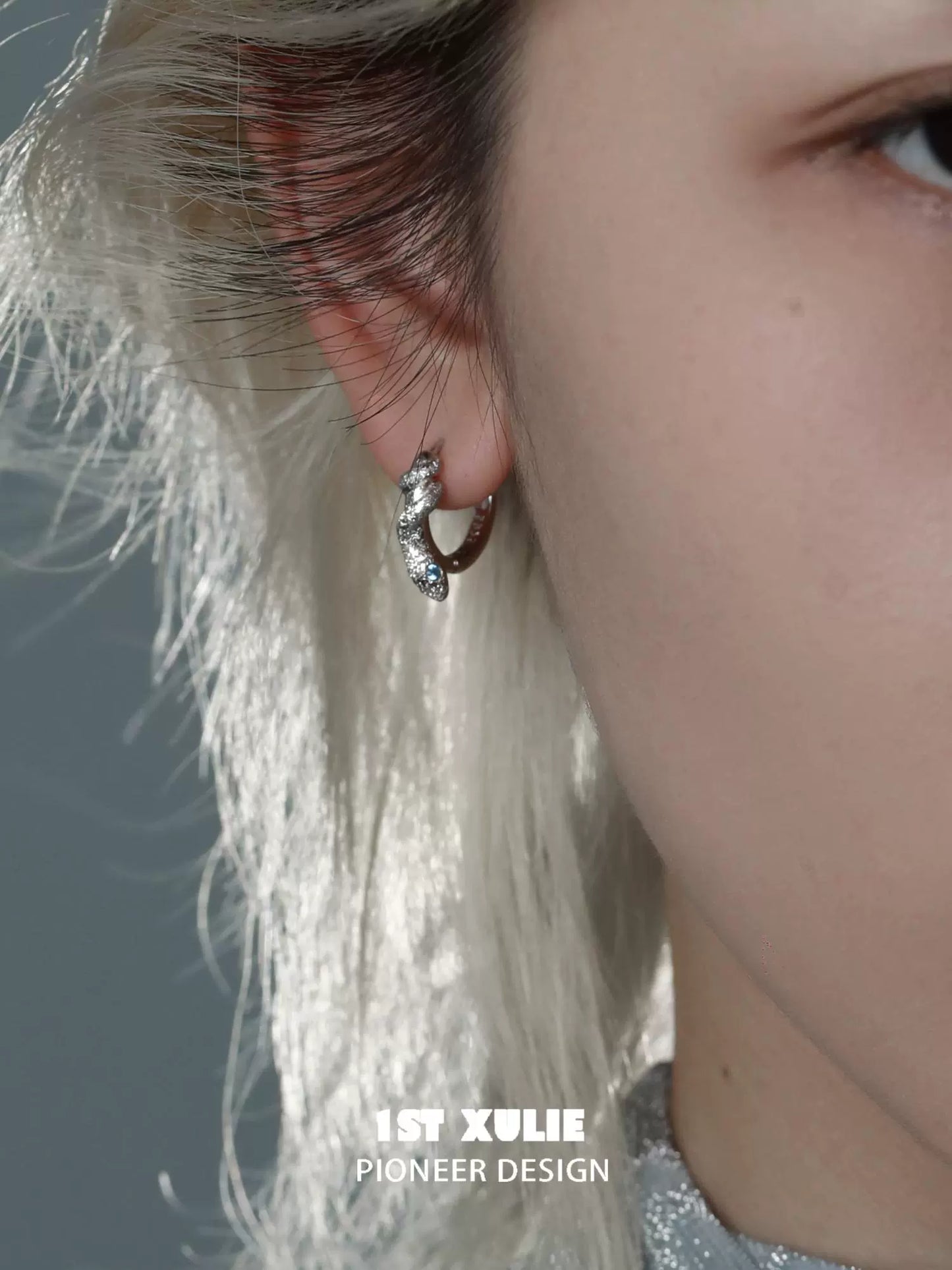 Icebound Destiny Snake Earrings