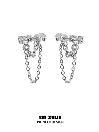 Y2K Sci-Fi Chain Stacking Earrings