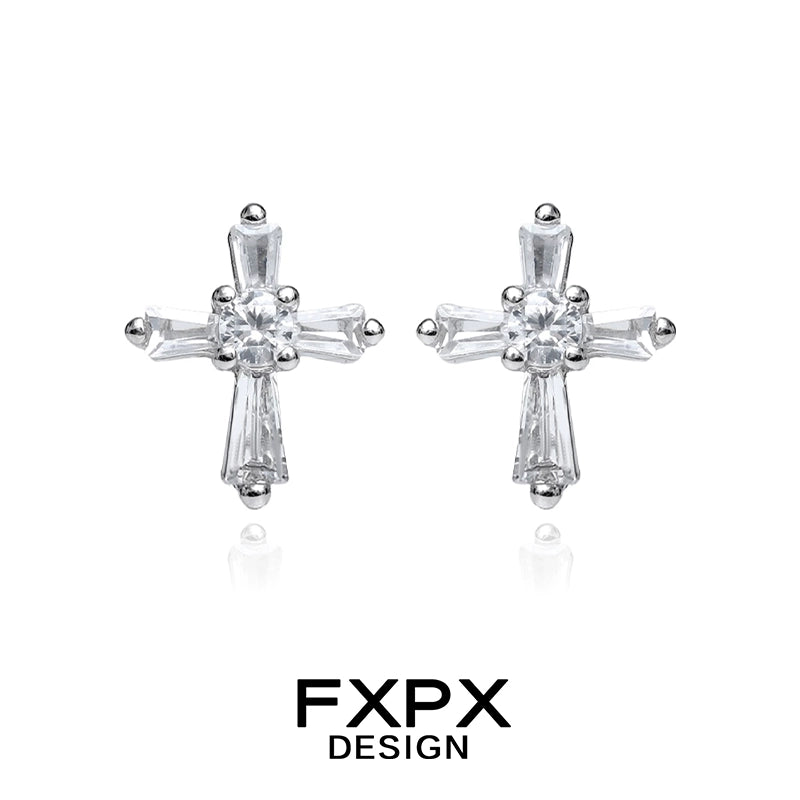 Y2K Cool Ice Cross Earrings