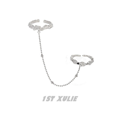 Y2K Controller Chain Silver Ring